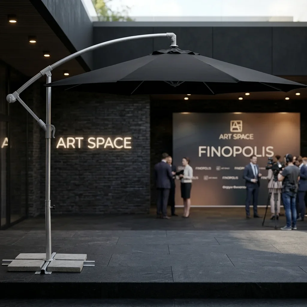 Аренда черного уличного зонта в Сочи - ART SPACE