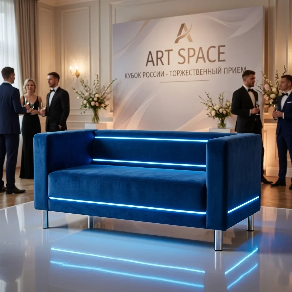 Аренда двухместного белого дивана в Сочи от ART SPACE