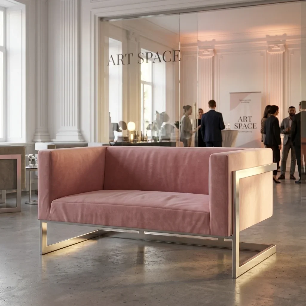 Аренда двухместного дивана Silver Pink в Сочи от ART SPACE
