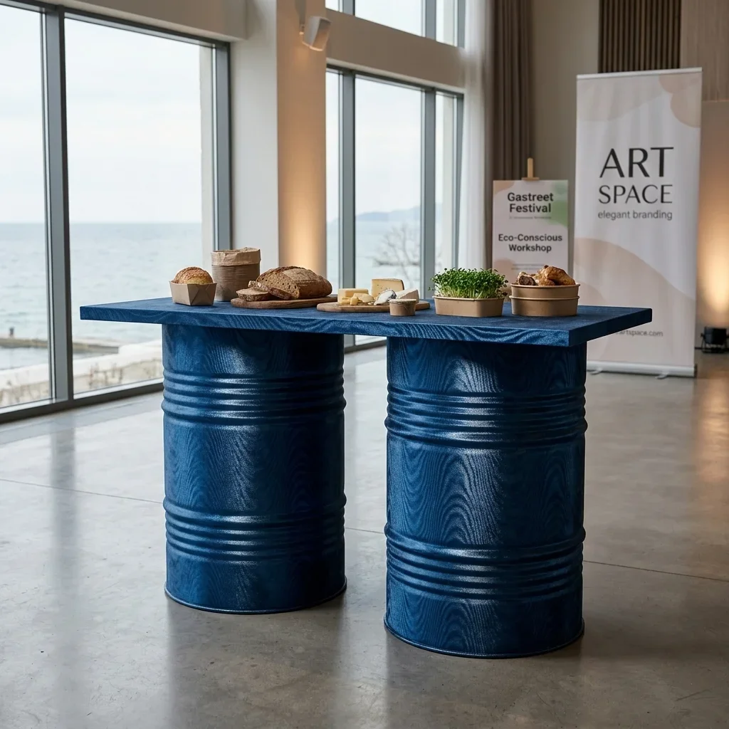Аренда фуршетного стола Barrel Gray в Сочи — ART SPACE