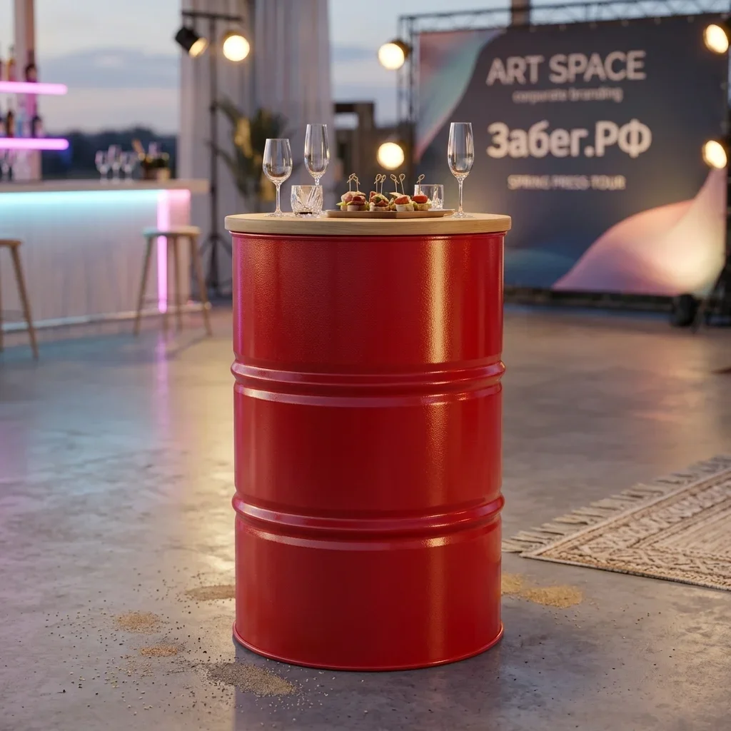 Аренда фуршетного стола Barrel Red в Сочи