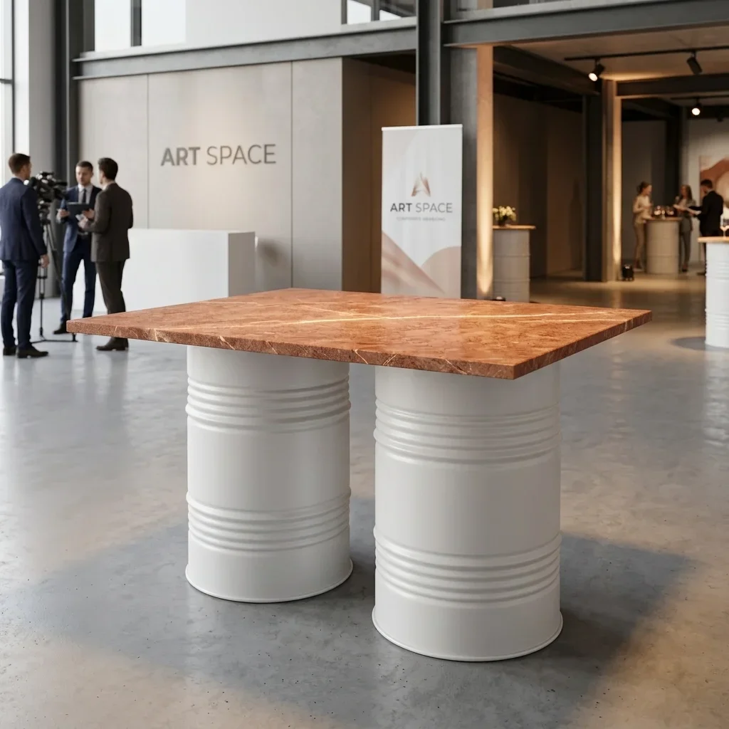 Аренда фуршетного стола Barrel White в Сочи — ART SPACE
