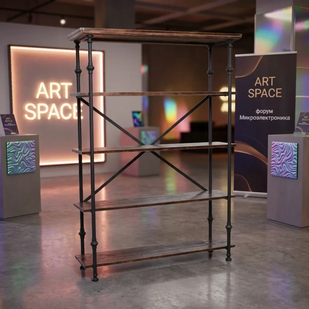 Аренда коричневого стеллажа 120 см в Сочи — ART SPACE