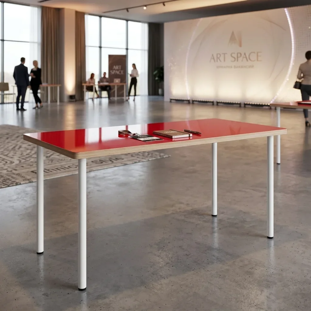 Аренда красно-белого стола в Сочи — ART SPACE