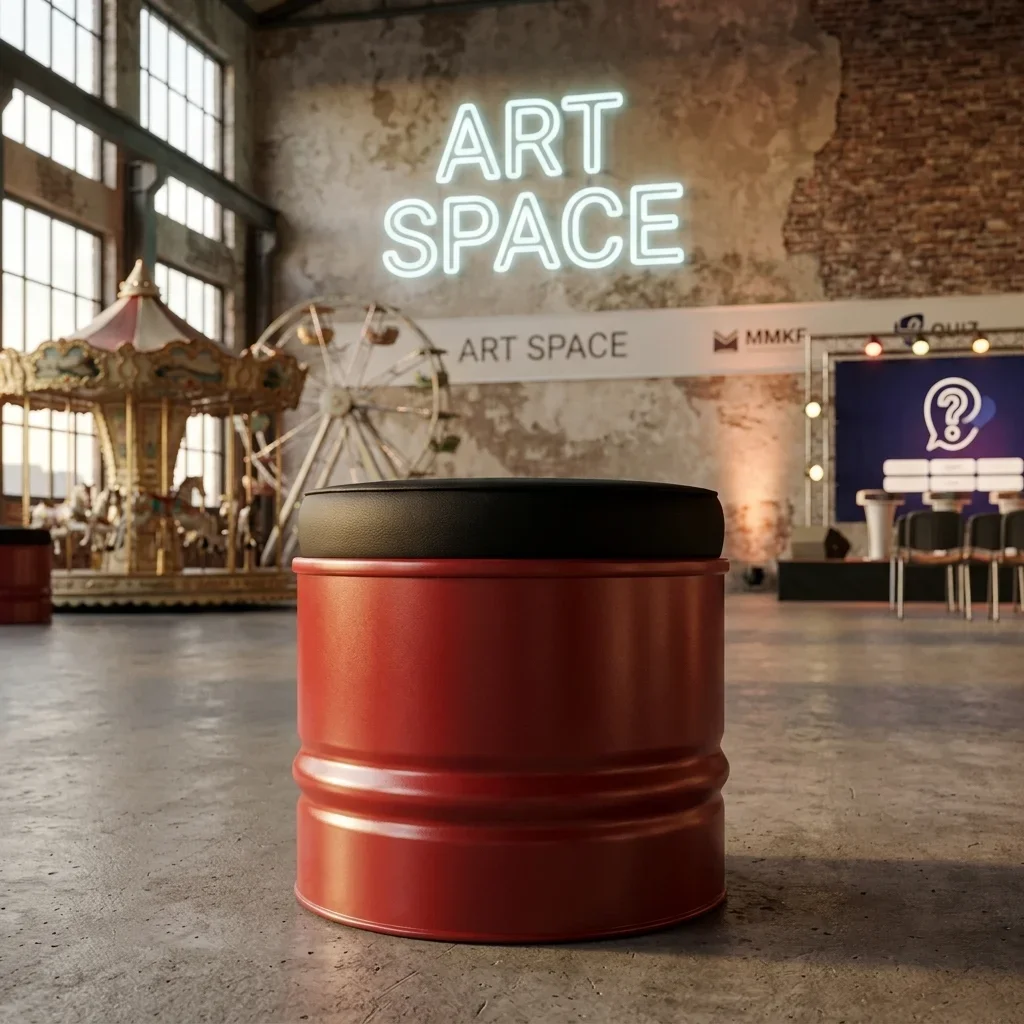 Аренда красного пуфа в Сочи в ART SPACE