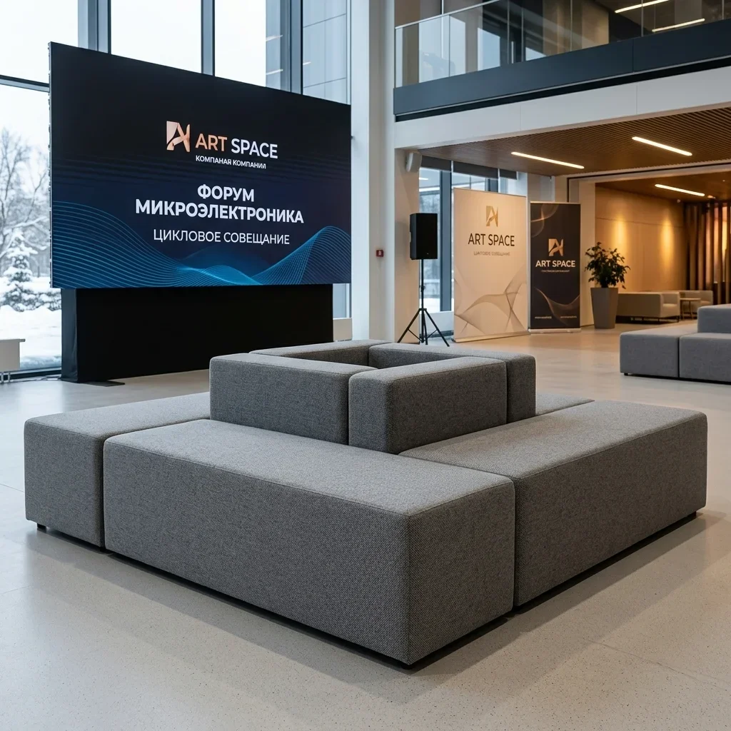 Аренда модульного дивана Block Grey в Сочи