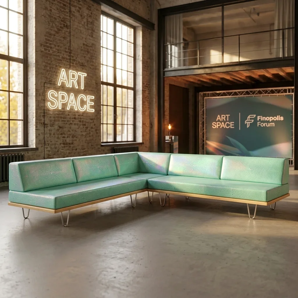 Аренда мятного углового дивана в Сочи — ART SPACE