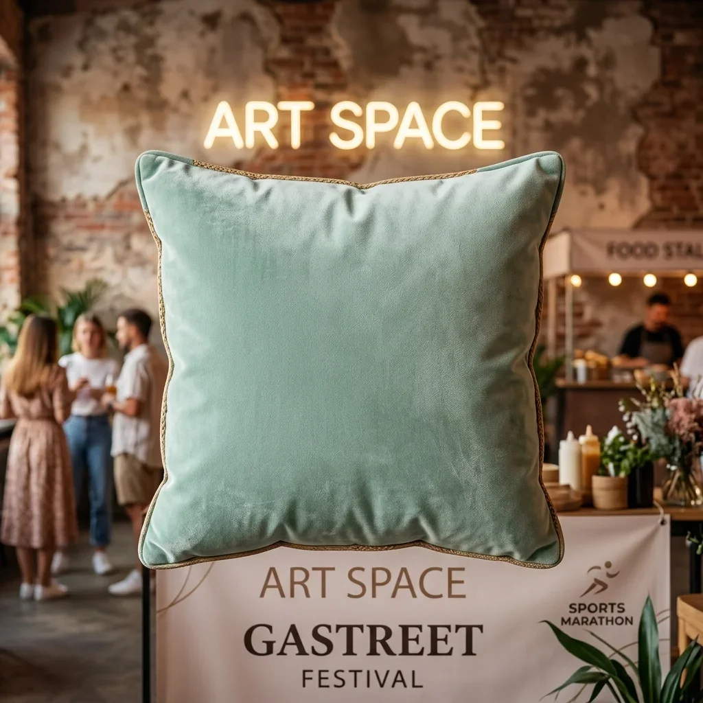 Аренда мятной подушки в Сочи — прокат декора ART SPACE