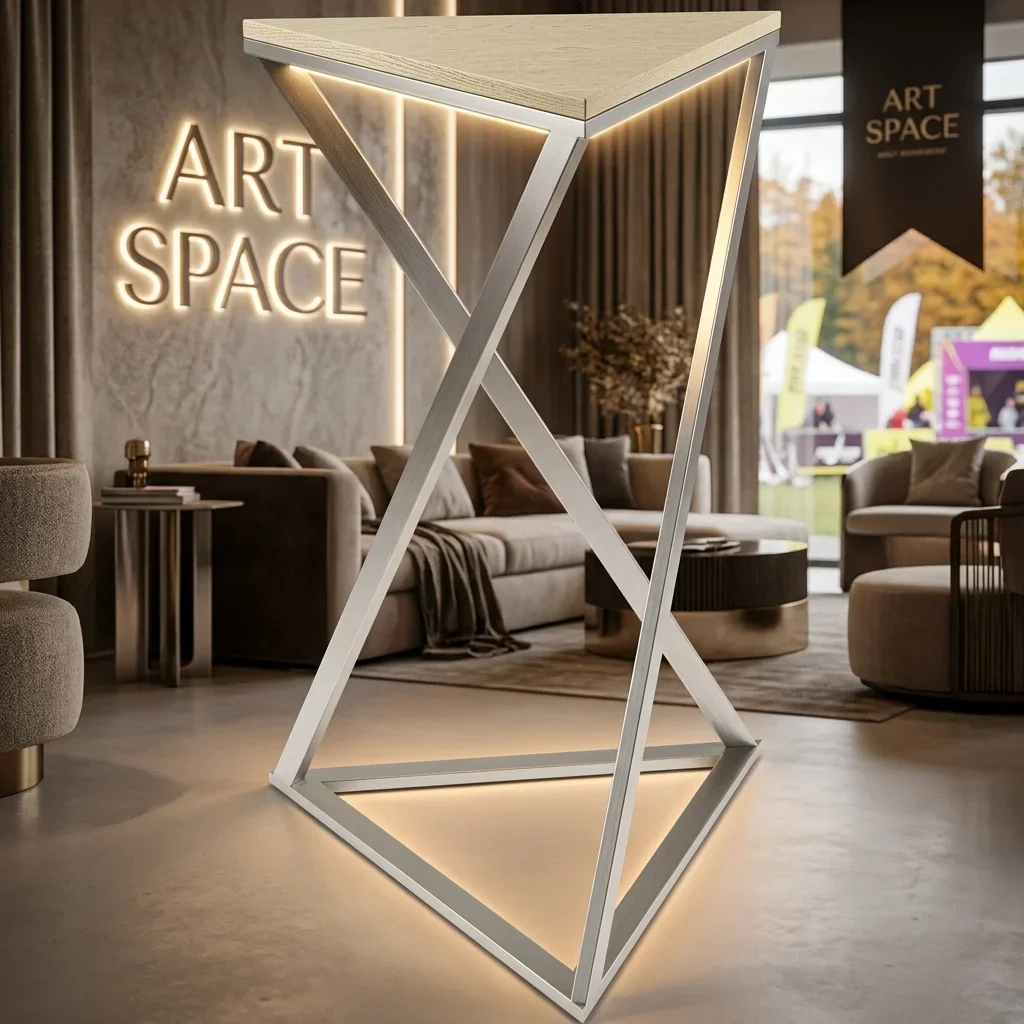 Аренда серебристого фуршетного стола в Сочи от ART SPACE