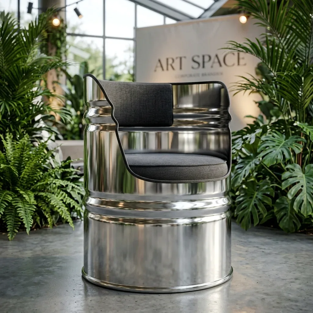 Аренда серебристого кресла Barrel Silver в Сочи