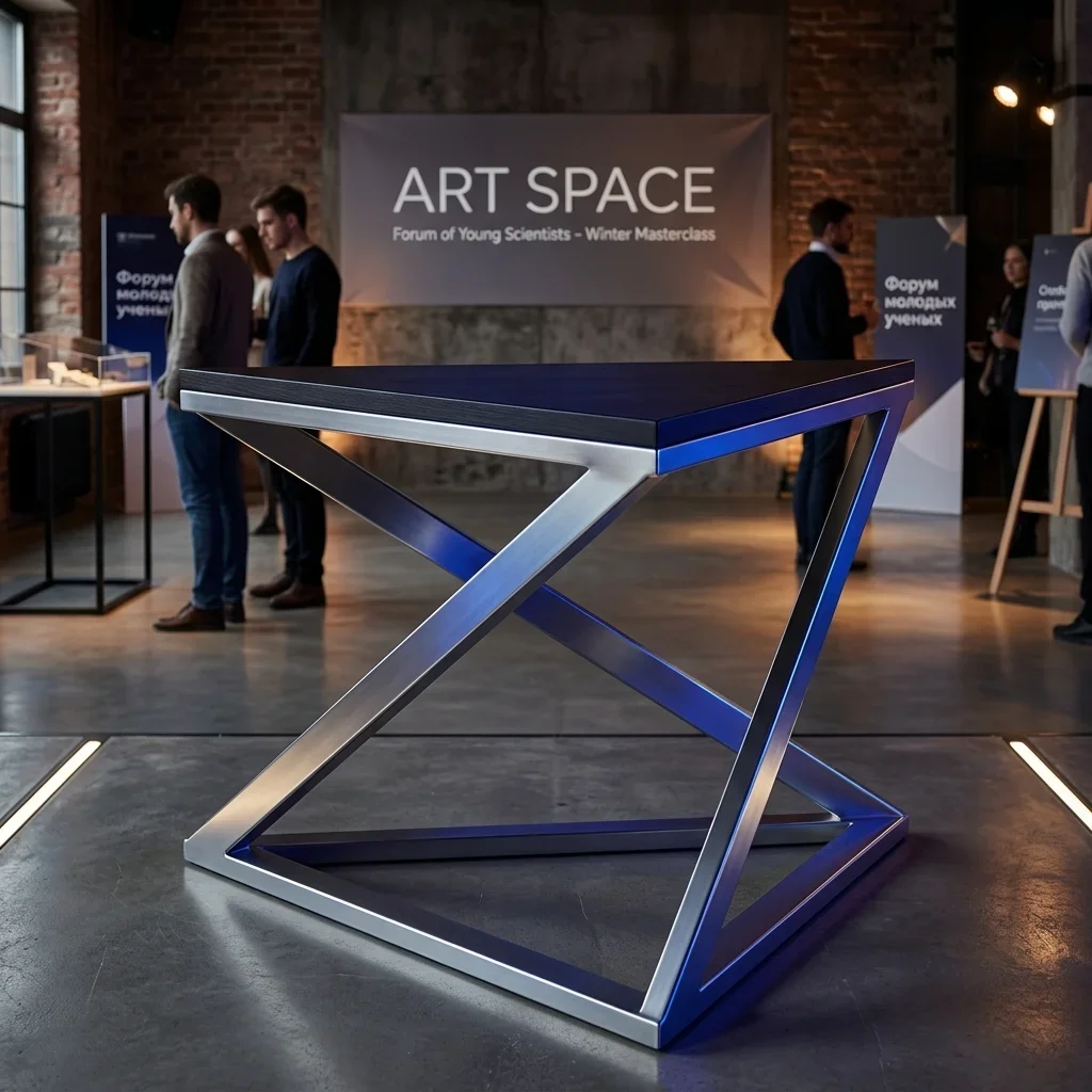 Аренда серебристого журнального стола в Сочи от ART SPACE