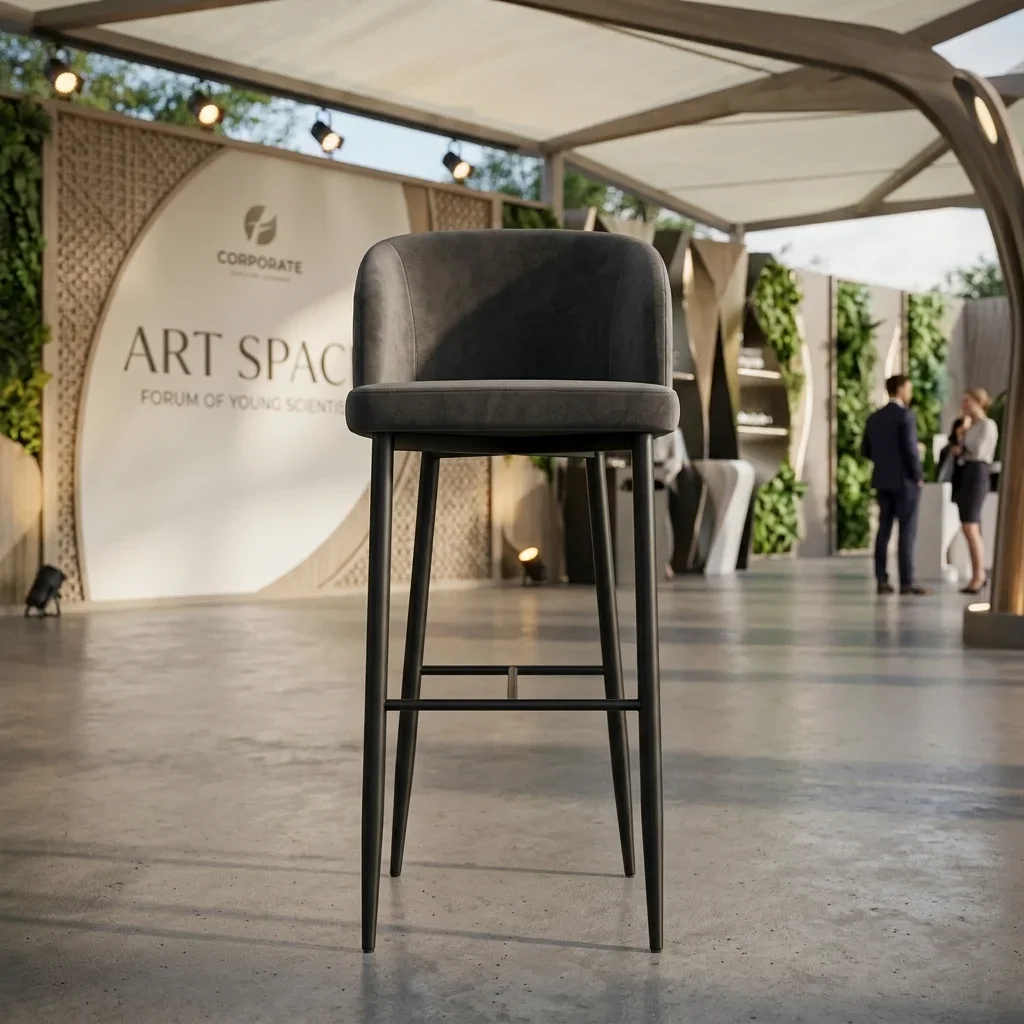 Аренда серого барного стула в Сочи в ART SPACE