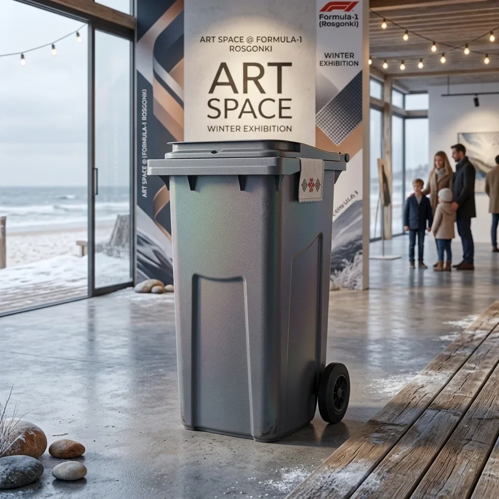 Аренда серого мусорного бака 120 л Сочи | ART SPACE