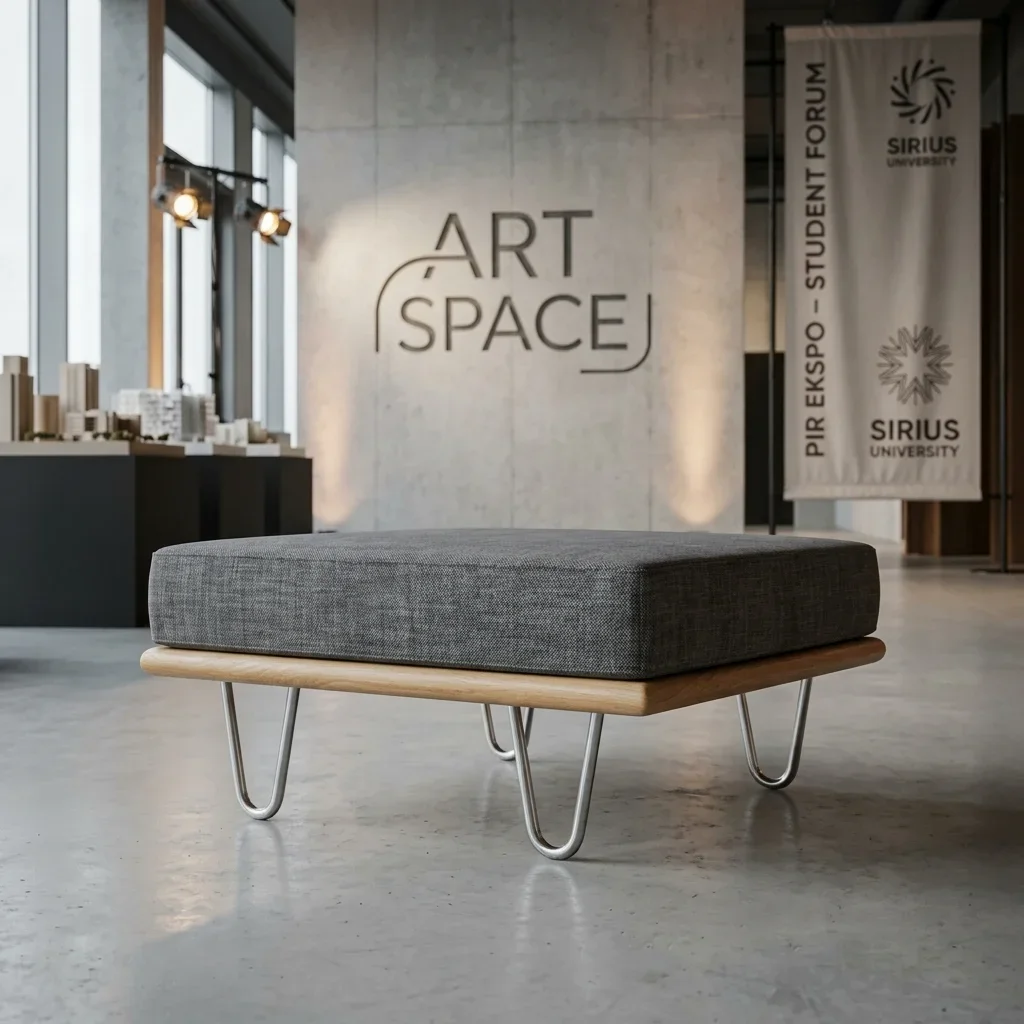 Аренда серого пуфа California в Сочи — ART SPACE
