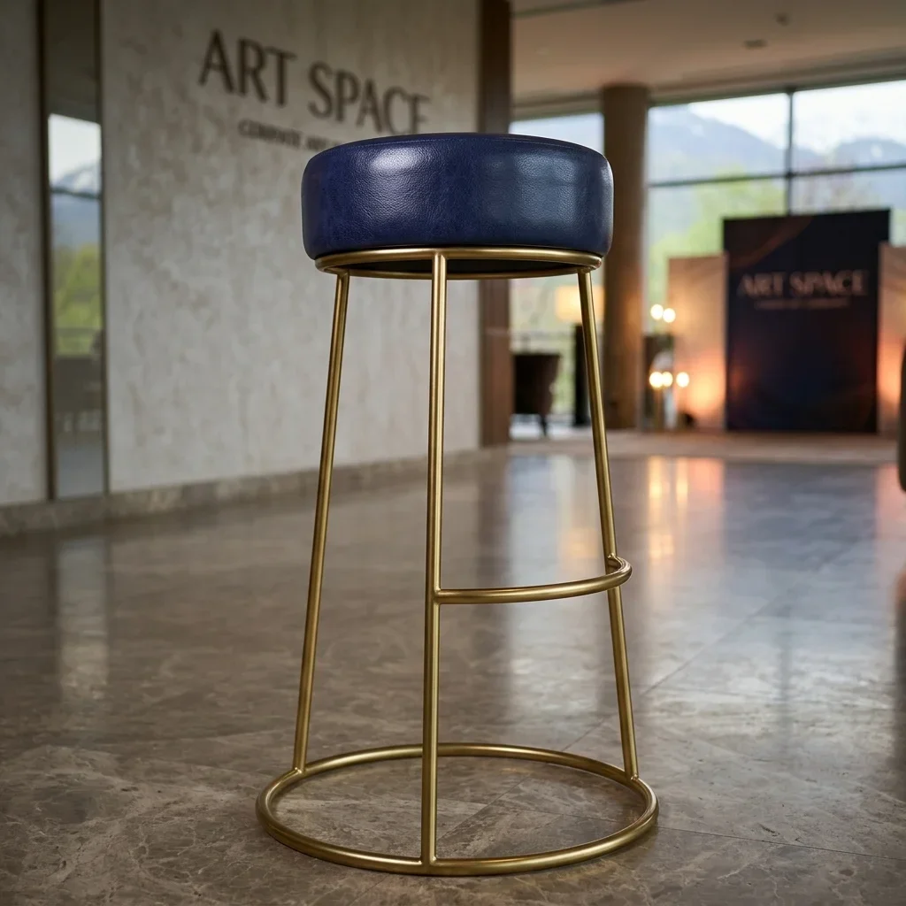 Аренда синего барного стула в Сочи в ART SPACE