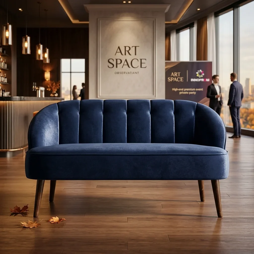 Аренда синего двухместного дивана Сочи — ART SPACE