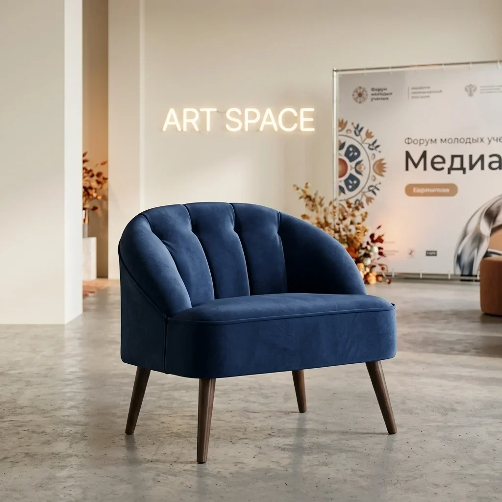 Аренда синего кресла в Сочи в ART SPACE