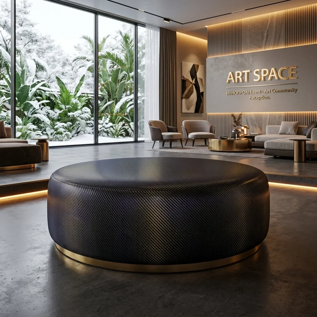Аренда синего пуфа Brighton в Сочи — ART SPACE