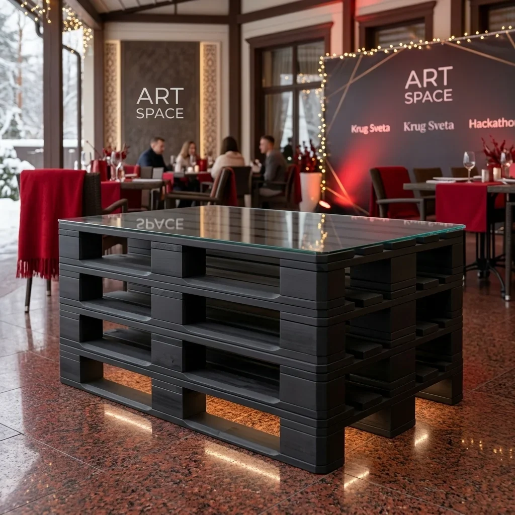 Аренда стола Pallet Black в Сочи — заказать в ART SPACE