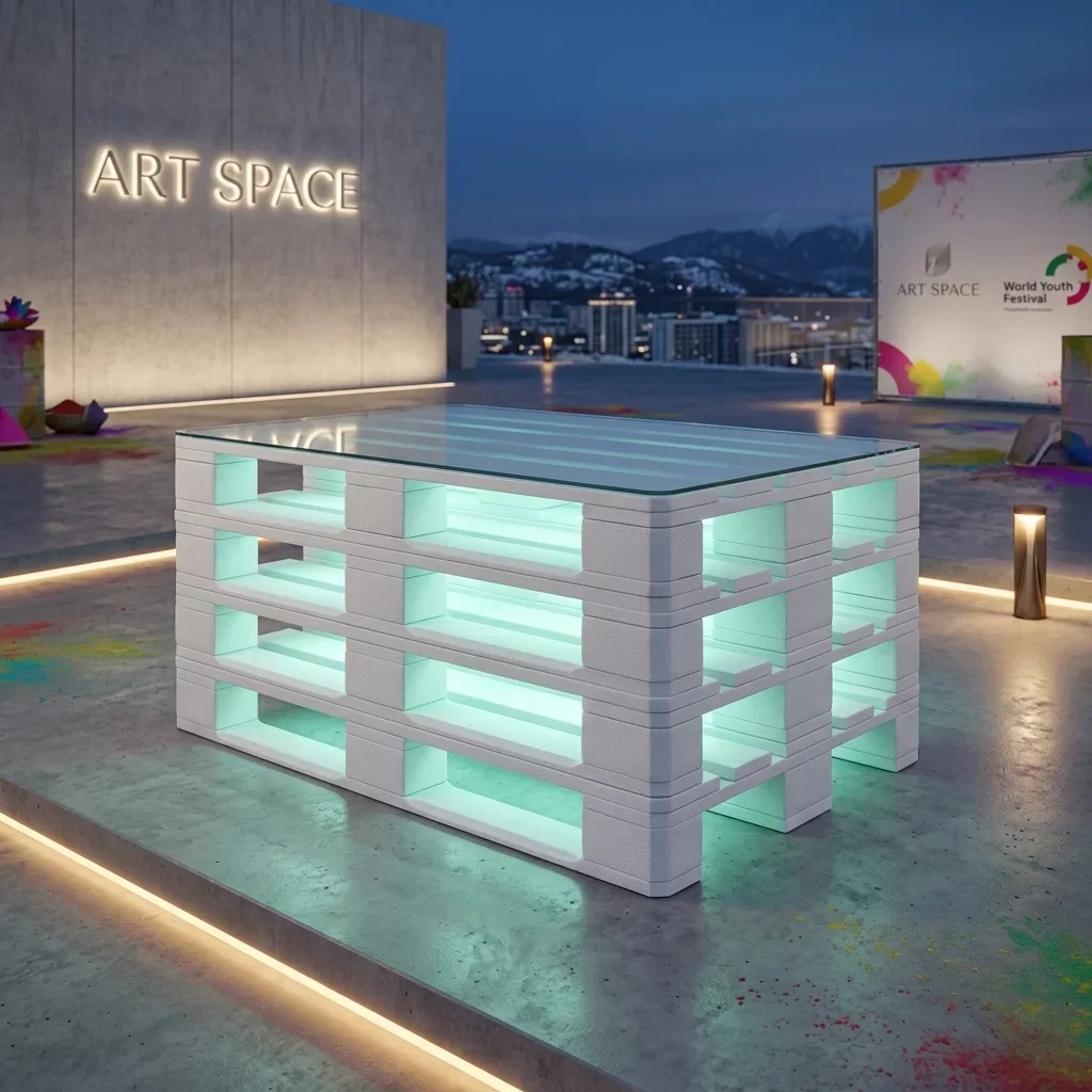 Аренда стола Pallet White в Сочи — заказать в компании ART SPACE