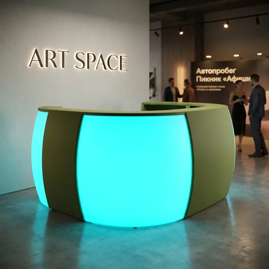 Аренда угловой светодиодной барной стойки Сочи | ART SPACE