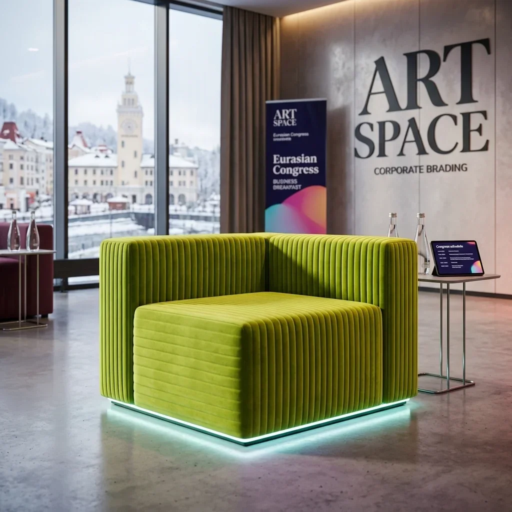 Аренда зеленой угловой секции в Сочи | ART SPACE
