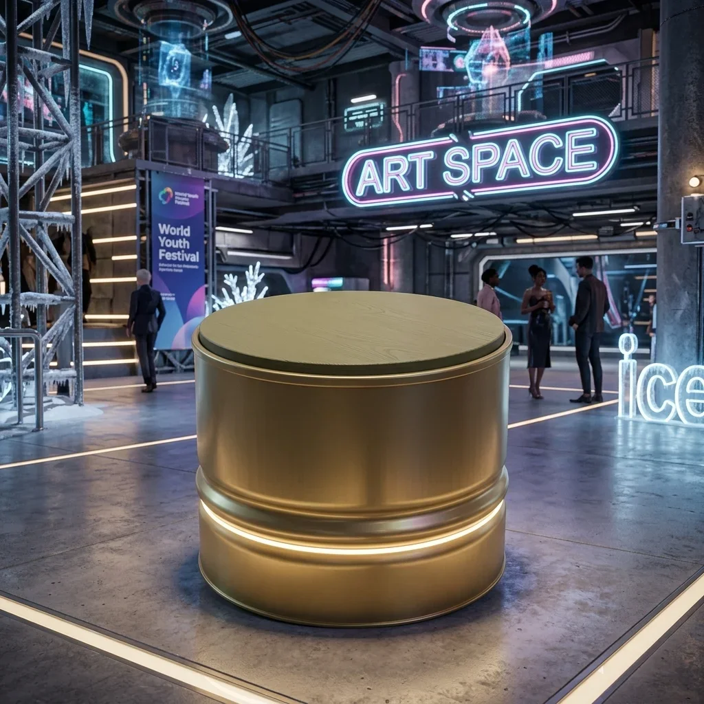 Аренда журнального стола Barrel Table Gold в Сочи