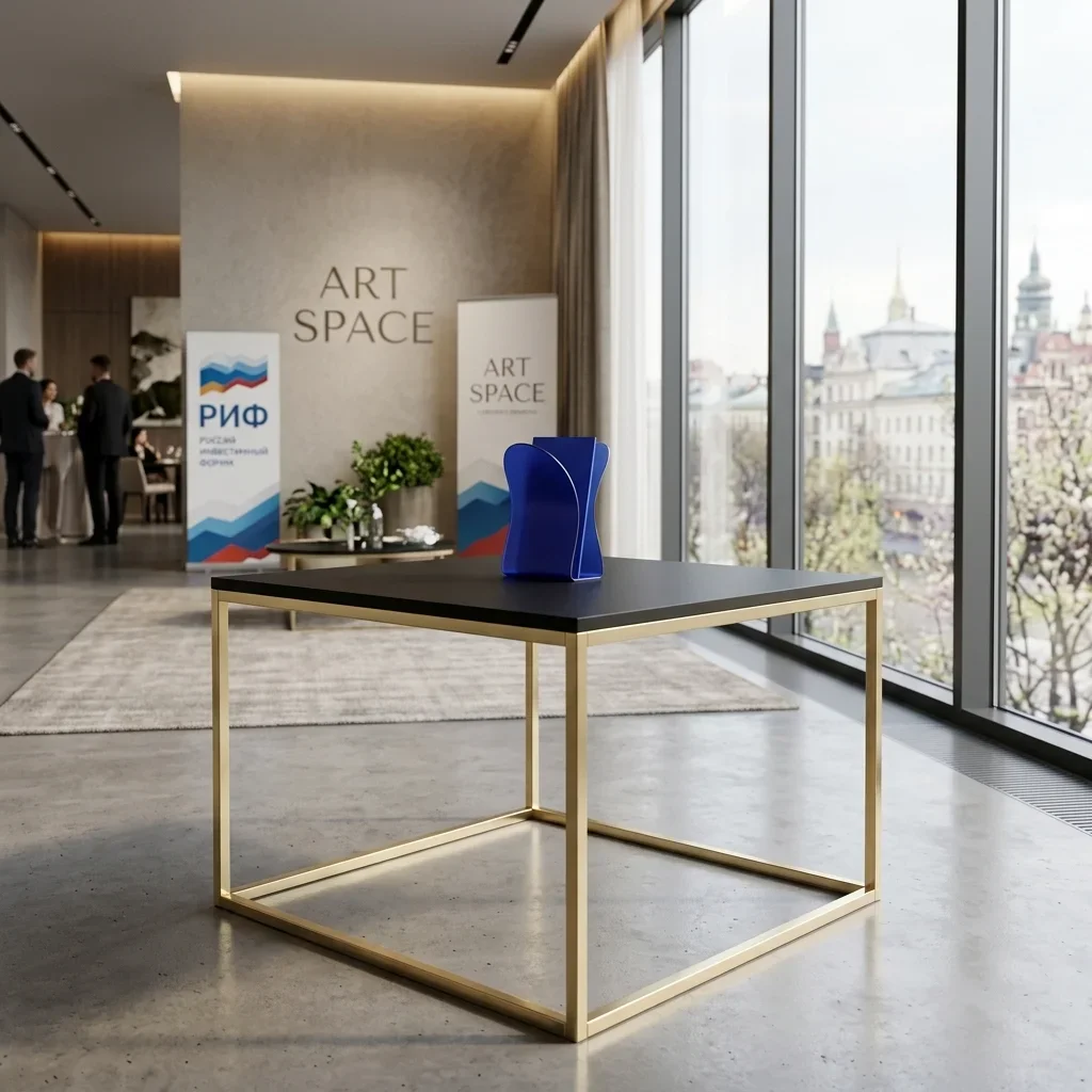 Аренда журнального стола Cube Gold & Black в Сочи
