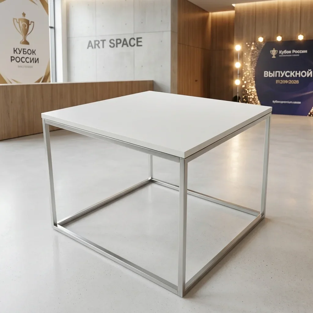 Аренда журнального стола Cube Silver White в Сочи
