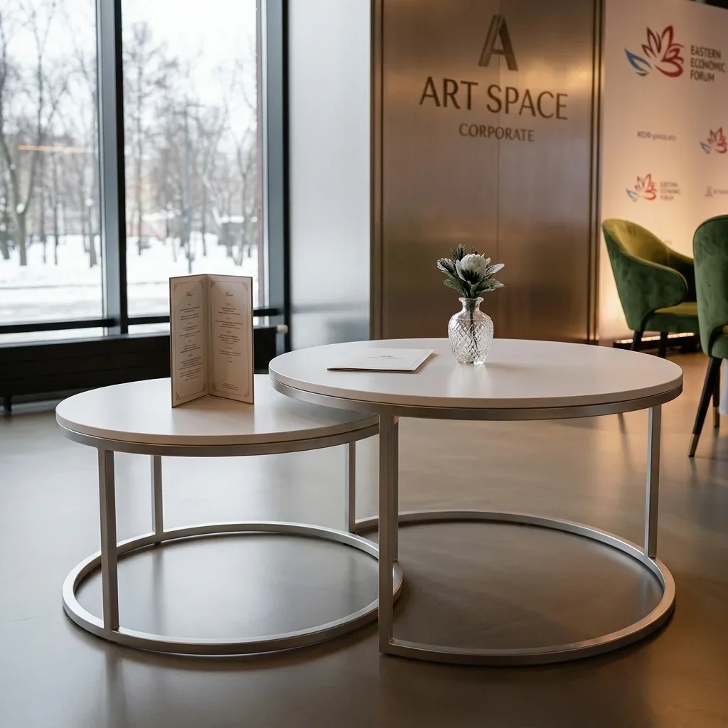 Аренда журнального стола Duet Silver & White в Сочи