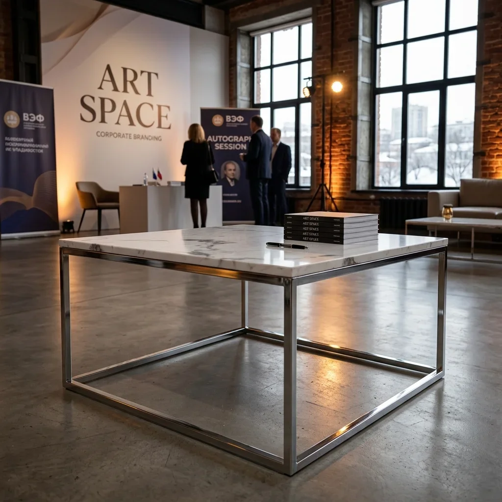 Аренда журнального стола Marble Silver в Сочи в ART SPACE