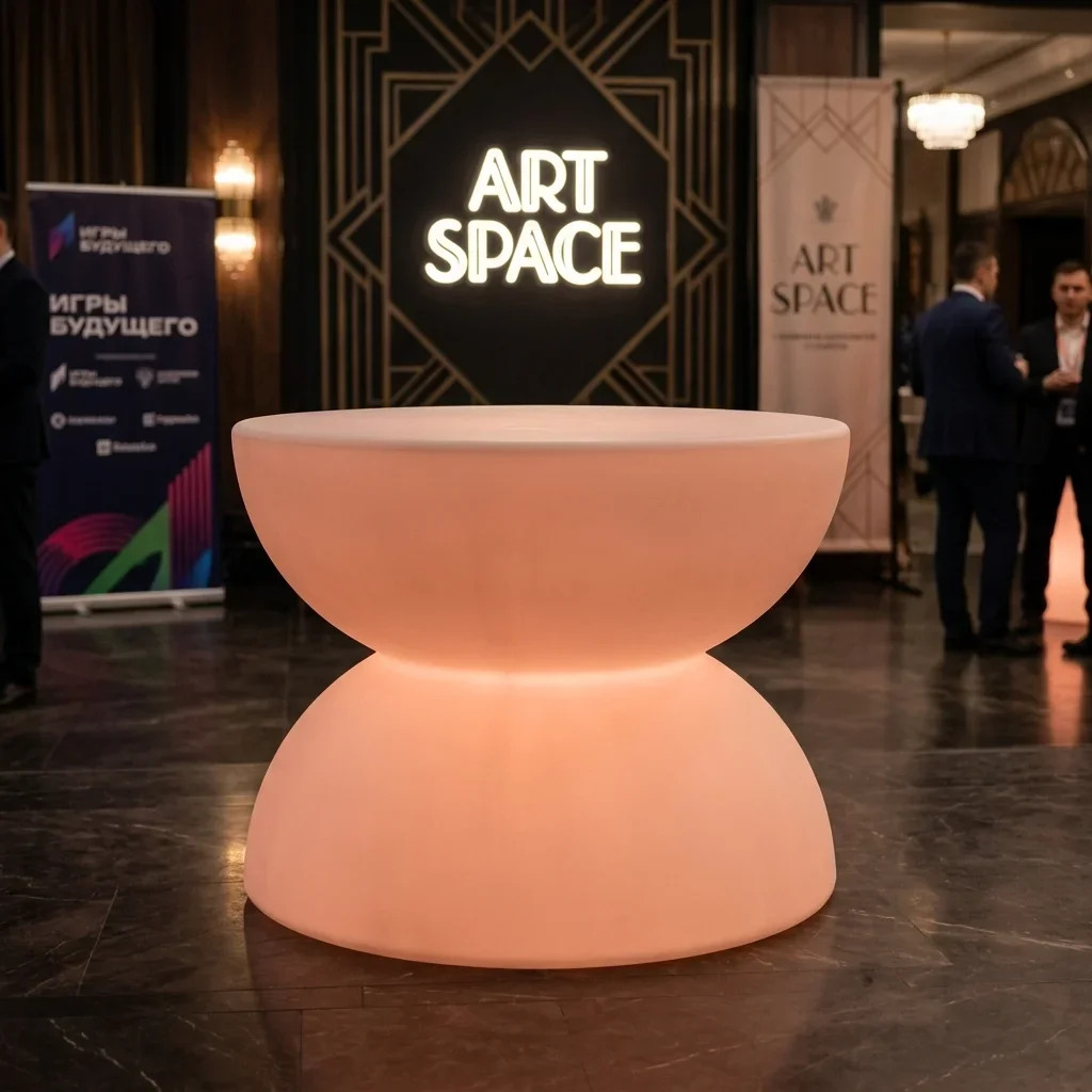 Аренда журнального стола с LED-подсветкой в Сочи | ART SPACE
