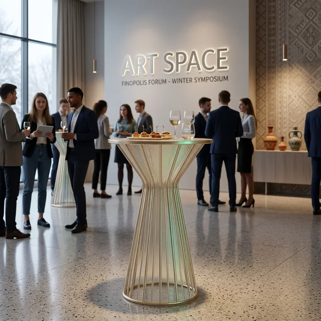 Аренда золотого фуршетного стола в Сочи: ART SPACE