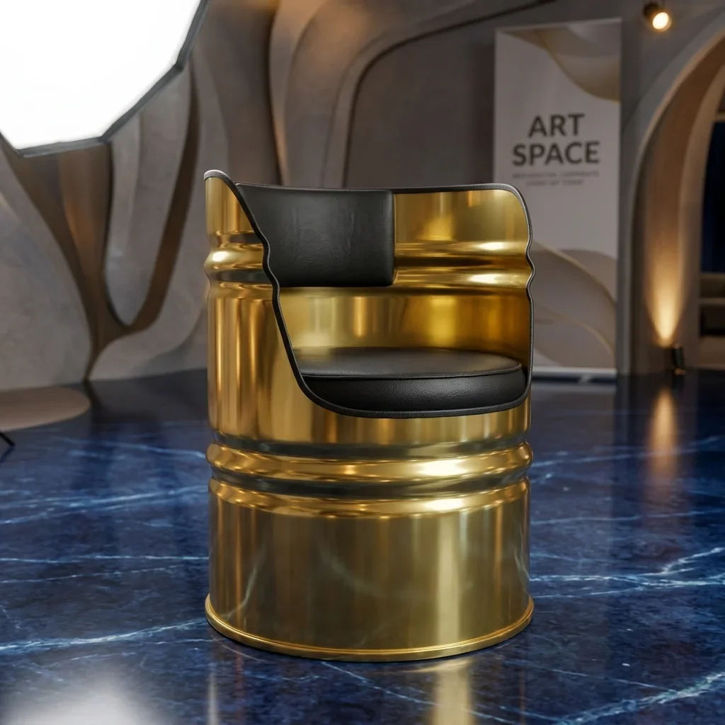 Аренда золотого кресла Barrel Gold в Сочи | ART SPACE