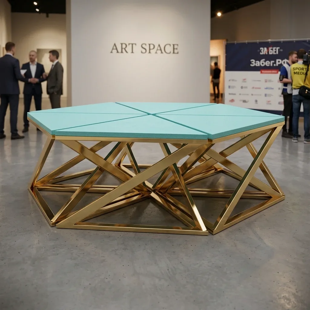 Аренда золотого журнального стола в Сочи | ART SPACE