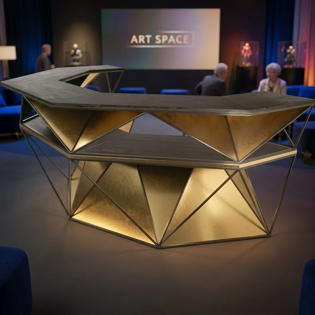 Аренда золотой барной стойки Hexagon в Сочи