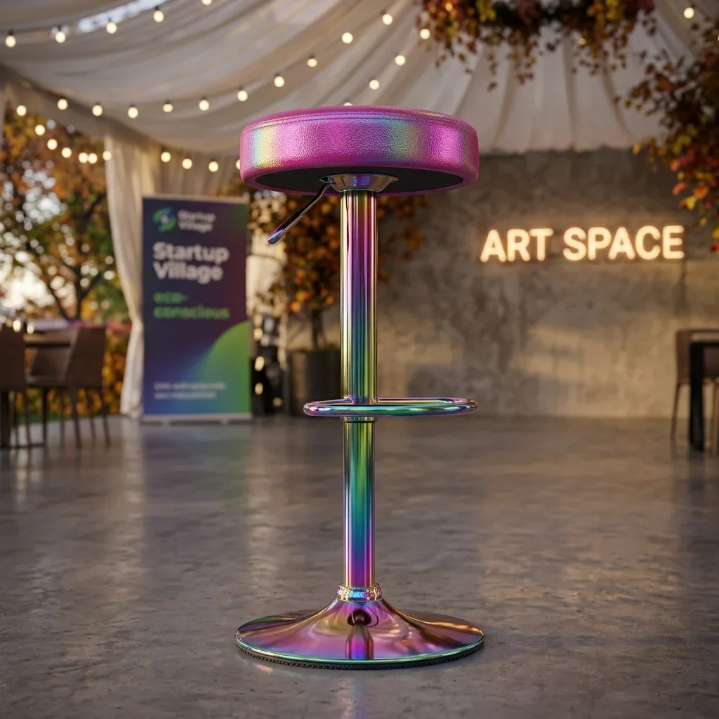 Аренда Белый барный стул Button Сочи ART SPACE