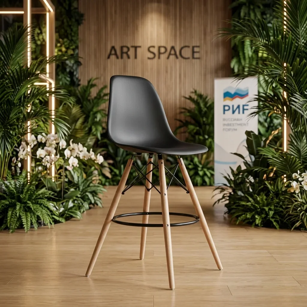 Аренда Черный барный стул Eames Сочи