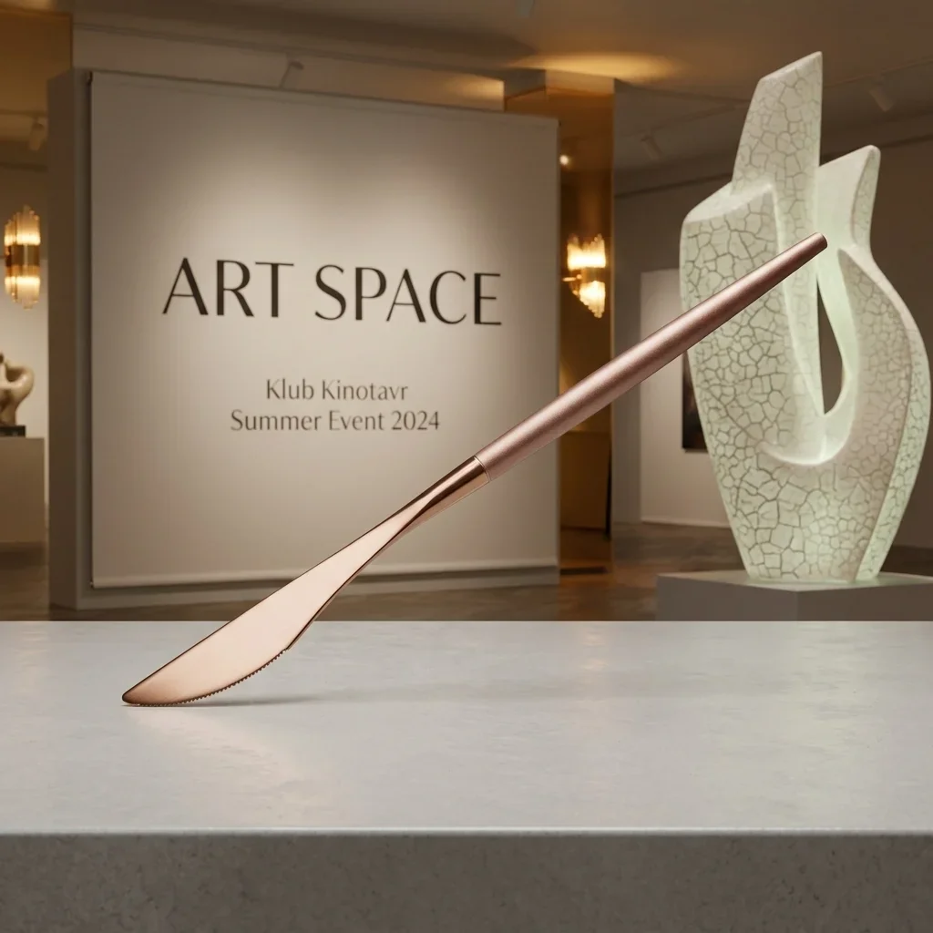 Аренда Столовый нож цвета розовое золото Сочи | ART SPACE