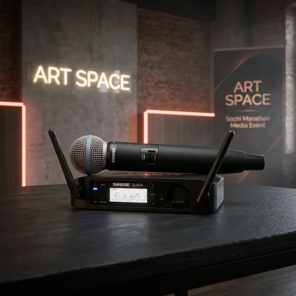 Аренда радиомикрофона Shure в Сочи: система GLXD24E/B58
