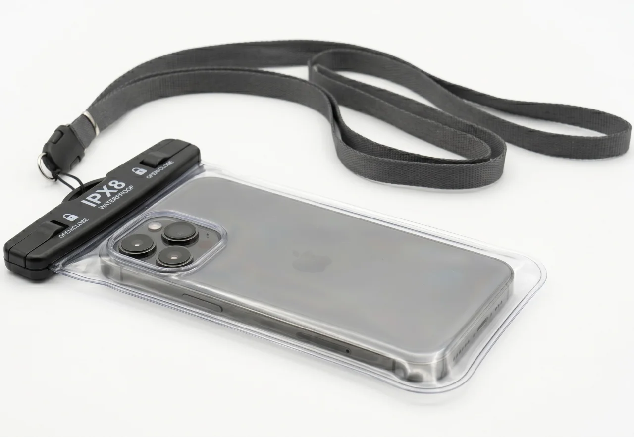 Водонепроницаемый универсальный чехол для телефона IPX8 / Аквабокс с ремешком на шею - фото 2
